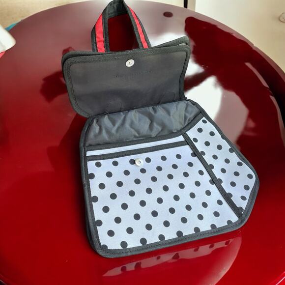 2-D Canvas Handbag Cartoon Comic Strip Black and White Polkadot With Red Bow - Picture 4 of 16